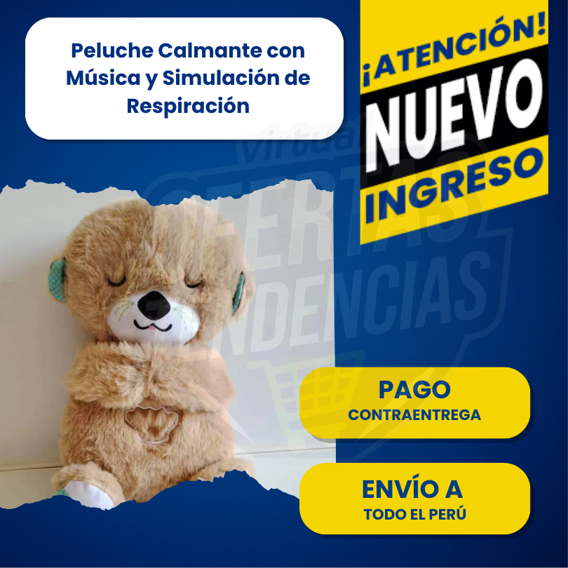 🐨 ¡Dulces sueños asegurados! Peluche Calmante con Música y Simulación de Respiración. 🎶✨